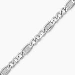 Bracelet Tavio Argent Blanc - Bijoux sans pierre Homme | Histoire d&rsquo;Or
