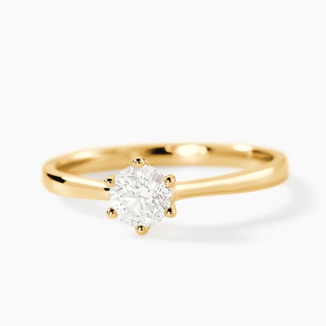 Bague Solitaire Athena Or Jaune Diamant - Bagues solitaires Femme | Histoire d&rsquo;Or