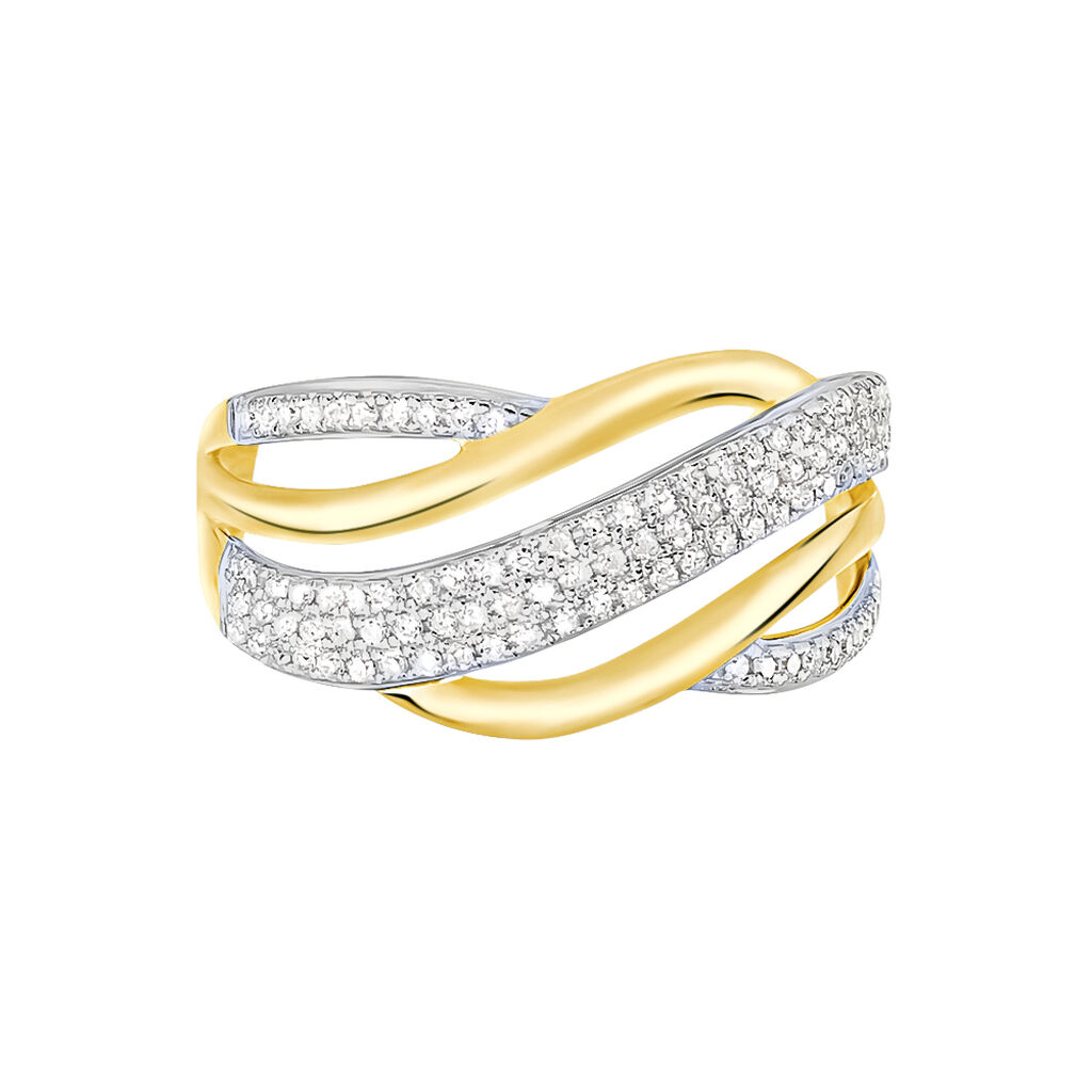 Bague Nila Or Jaune Diamant - Bagues avec pierre Femme | Histoire d’Or