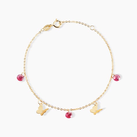 Bracelet Phyliss Or Jaune Oxyde De Zirconium - Bracelets Papillon Enfant | Histoire d&rsquo;Or