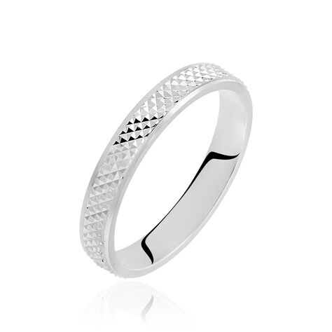Alliance Micheline Argent Blanc - Alliances Homme | Histoire d’Or
