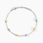 Bracelet Tiwa Argent Bicolore Oxyde De Zirconium - Bracelets Femme | Histoire d&rsquo;Or
