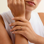 Bague Ivy Acier Jaune Oxyde De Zirconium - Solitaires classiques Femme | Histoire d&rsquo;Or