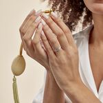 Bague Croisee Or Blanc Diamant - Bagues avec pierre Femme | Histoire d&rsquo;Or