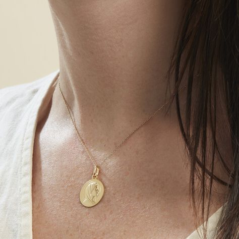 Medaille Or Jaune Vierge - Pendentifs Baptême Famille | Histoire d’Or