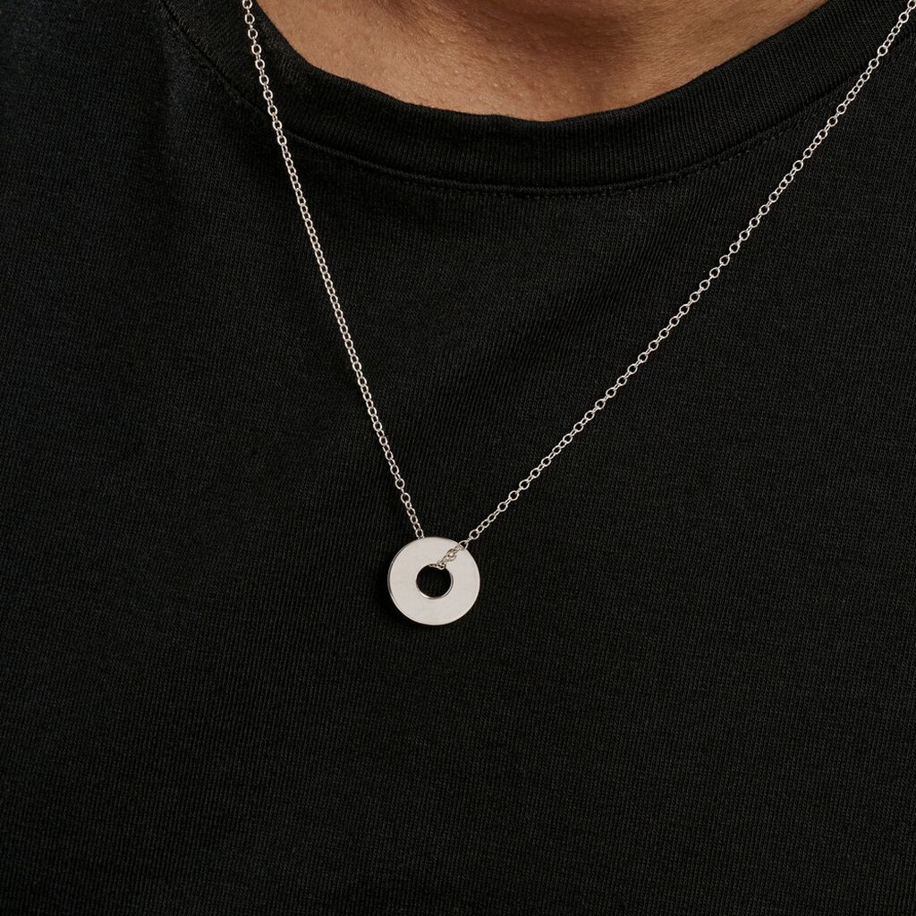 Collier Argent Blanc Isandro - Colliers fantaisie Homme | Histoire d’Or