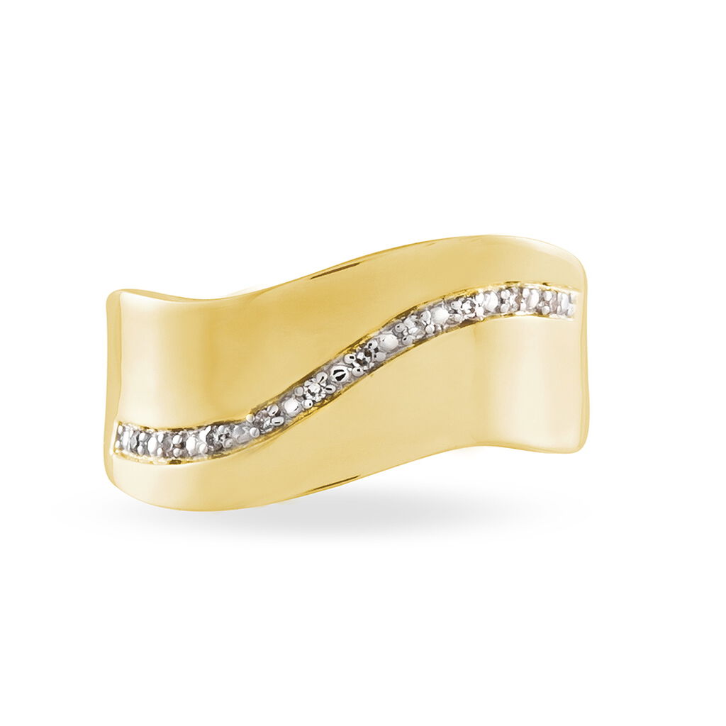 Bague Tiphanie Or Bicolore Diamant - Bagues avec pierre Femme | Histoire d’Or