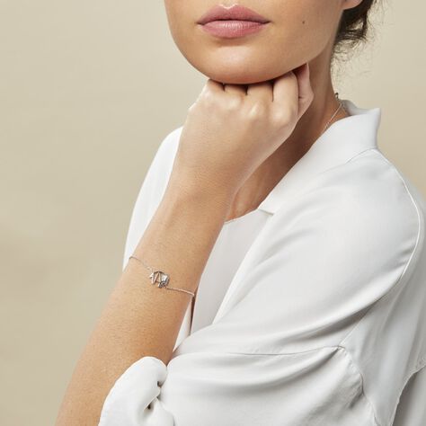 Bracelet Origami Argent Blanc Oxyde De Zirconium - Bracelets Femme | Histoire d’Or