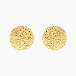 Boucles D'Oreilles Puces Sarha Acier Jaune - Boucles d'oreilles fantaisie Femme | Histoire d&rsquo;Or