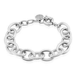 Bracelet Aelia Maille Alternee Acier Blanc - Bracelets fantaisie Femme | Histoire d’Or
