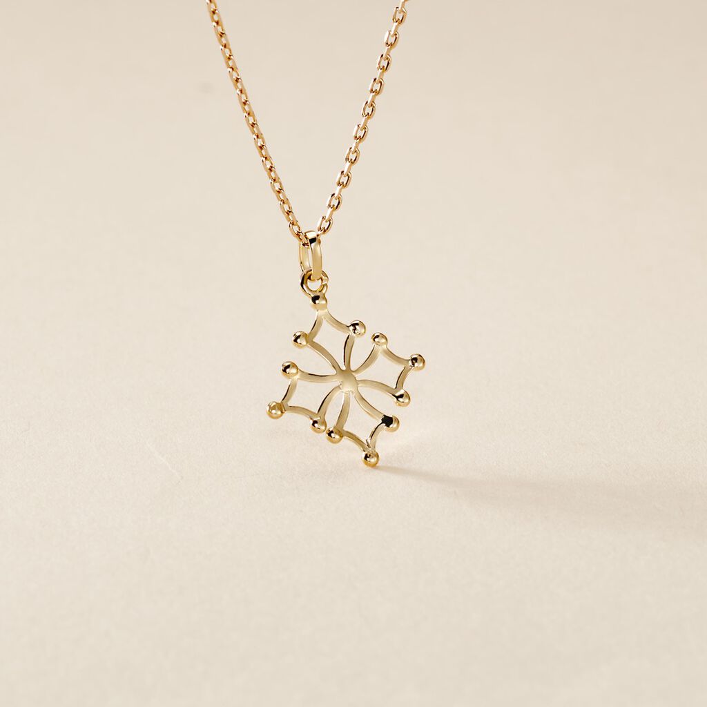 Pendentif Dajo Croix Occitane Or Jaune - Pendentifs Famille | Histoire d&rsquo;Or