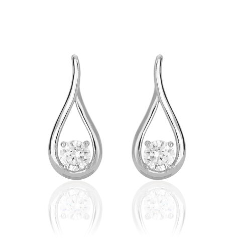 Boucles D'oreilles Pendantes Paloma Argent Blanc Oxyde De Zirconium - Boucles d'oreilles fantaisie Femme | Histoire d’Or