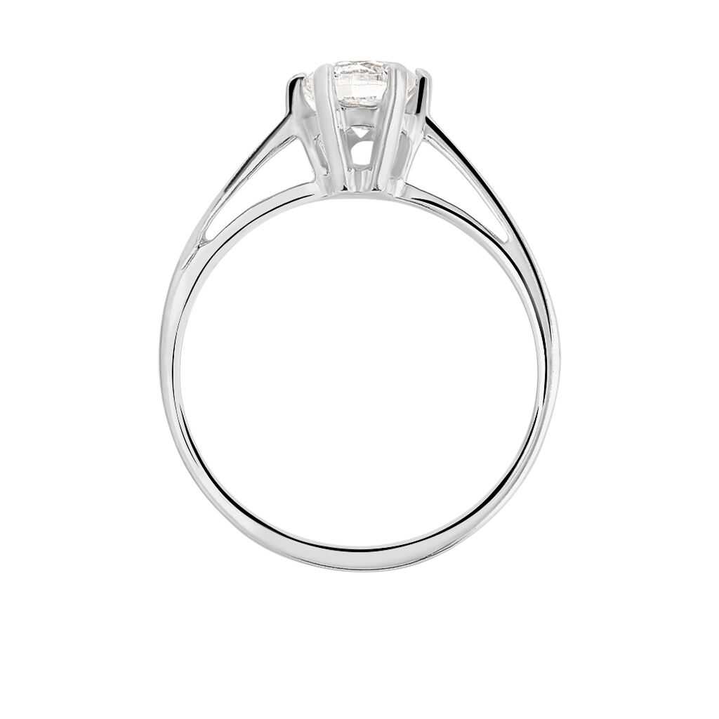 Bague Solitaire Lydia Argent Blanc Oxyde De Zirconium - Bagues solitaires Femme | Histoire d&rsquo;Or