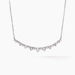 Collier Pericles Or Blanc Diamant Synth&eacute;tique - Colliers Femme | Histoire d&rsquo;Or