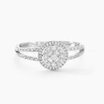 Bague 1986 Or Blanc Diamants - Bagues solitaires Femme | Histoire d&rsquo;Or