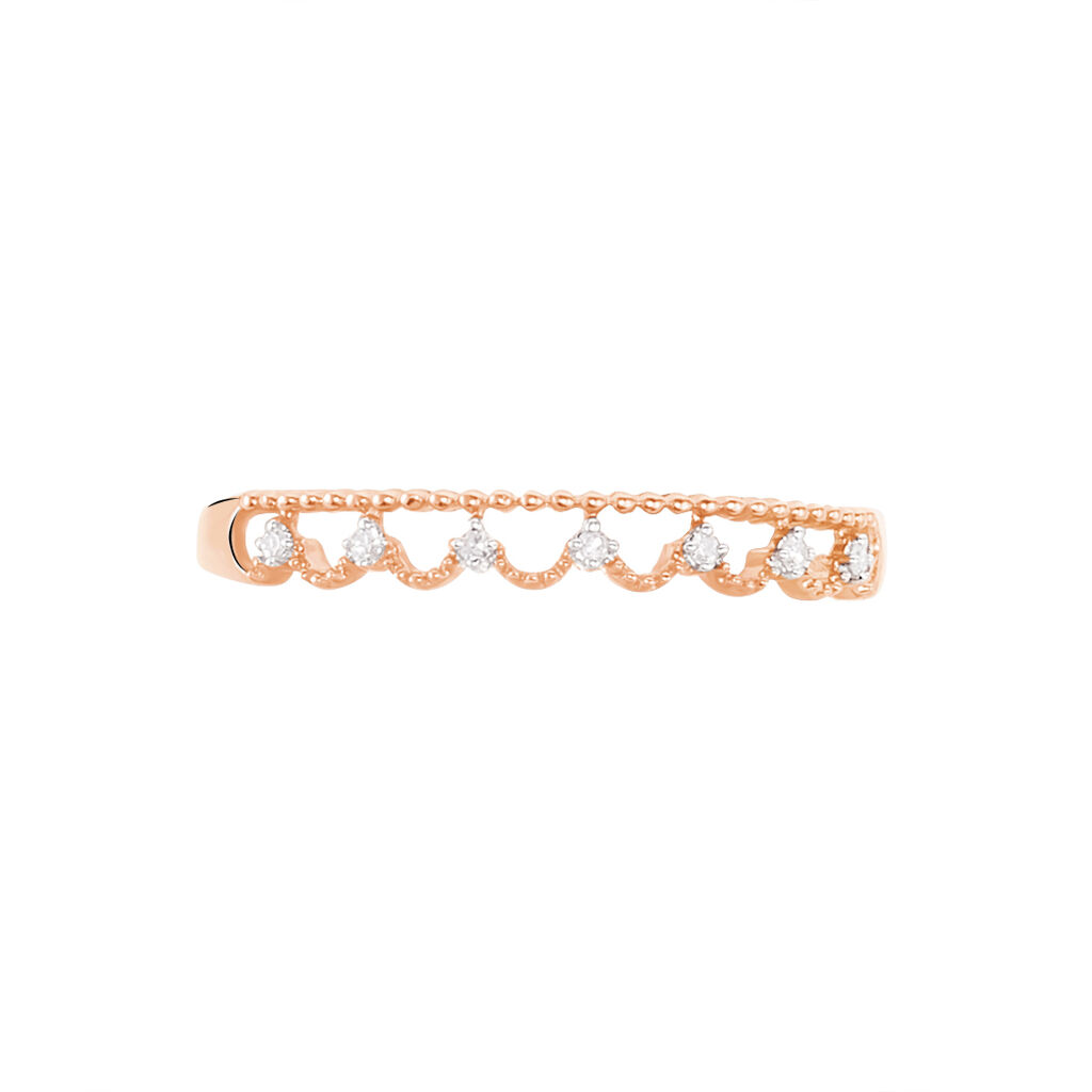 Bague Liona Or Rose Diamant - Bagues avec pierre Femme | Histoire d’Or