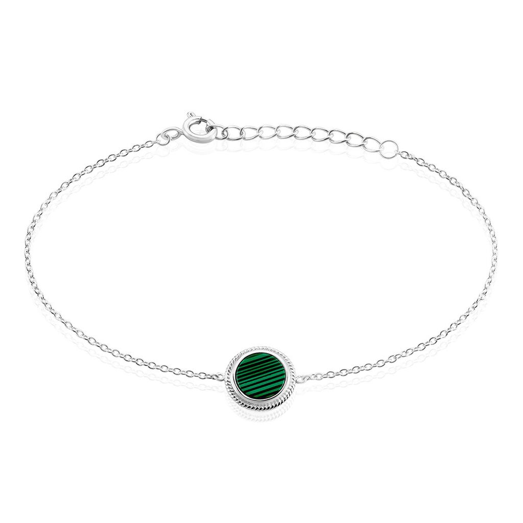 Bracelet Zea Argent Blanc Malachite
