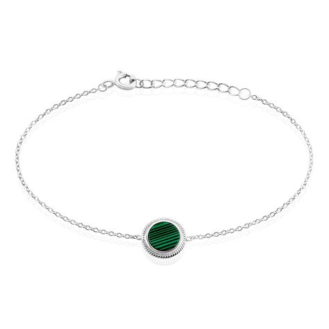 Bracelet Zea Argent Blanc Malachite - Bracelets Femme | Histoire d’Or