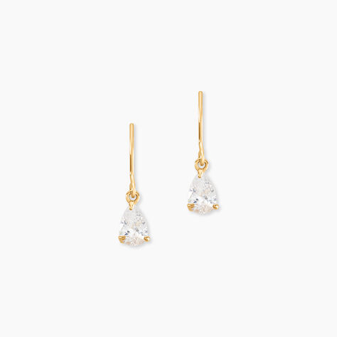 Boucles D'oreilles Puces Kalyne Or Jaune Oxyde De Zirconium - Boucles d'oreilles pendantes Femme | Histoire d’Or