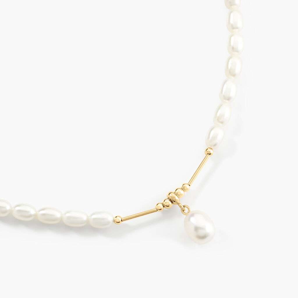 Collier Stella-rose Or Jaune Perle De Culture - Colliers Femme | Histoire d’Or
