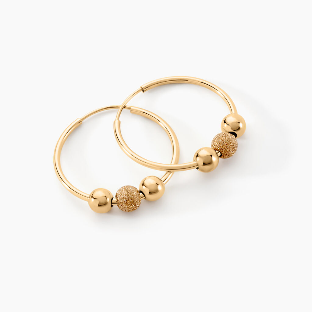 Créoles Brava Or Jaune - Boucles d'oreilles créoles Femme | Histoire d’Or