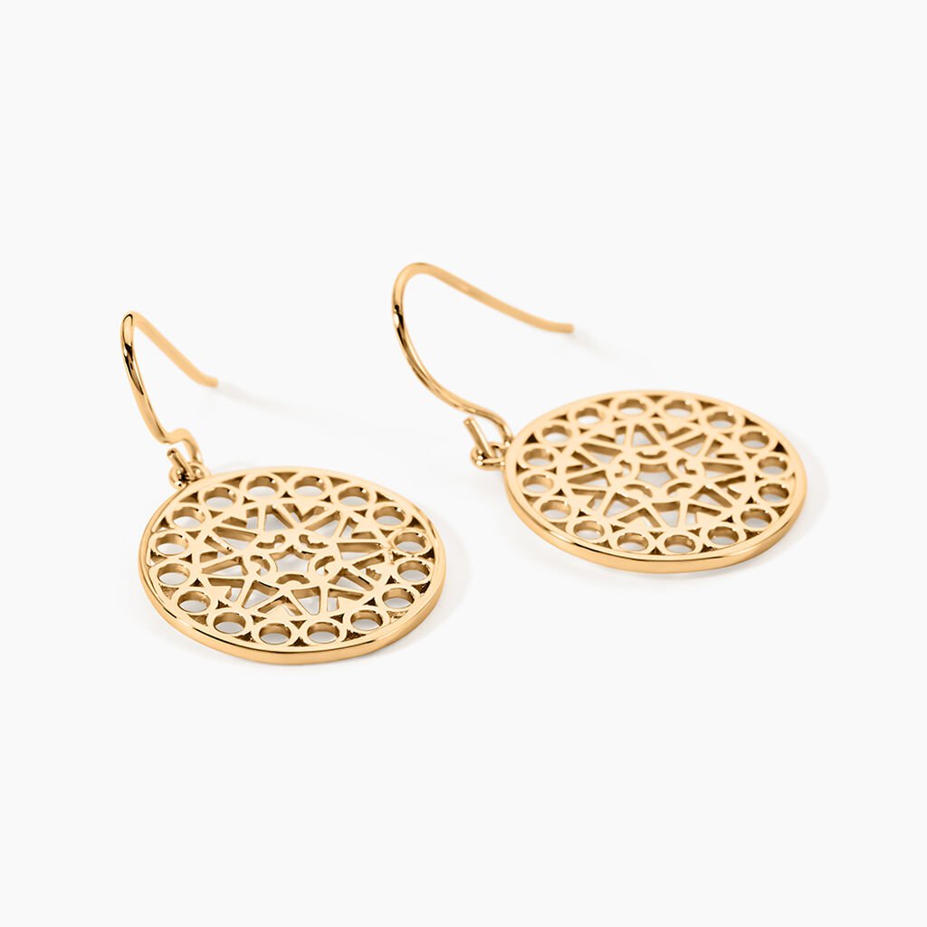 Boucles D'oreilles Pendantes Celso Plaqu&eacute; Or Jaune - Boucles d'oreilles fantaisie Femme | Histoire d&rsquo;Or