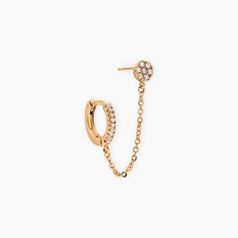 Bijou D'oreille Unitaire Plaqu&eacute; Or Hesmee Oxyde De Zirconium - Piercings d'oreilles Femme | Histoire d&rsquo;Or
