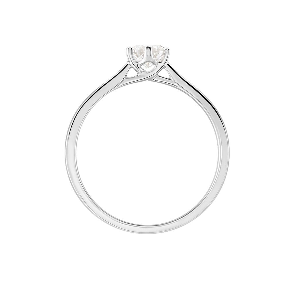 Bague Athena Or Blanc Diamant - Bagues solitaires Femme | Histoire d’Or
