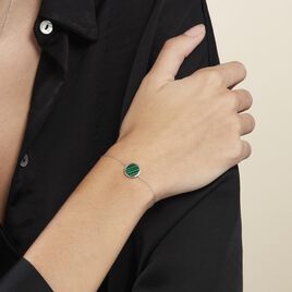 Bracelet Saül Argent Blanc Malachite - Bracelets fantaisie Femme | Histoire d’Or