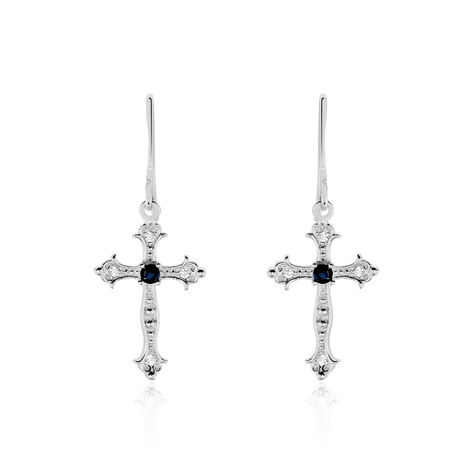 Boucles D'oreilles Pendantes Argent Blanc Florian Oxydes De Zirconium - Boucles d'oreilles fantaisie Femme | Histoire d’Or