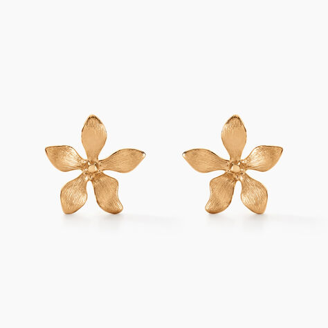 Boucles D'oreilles Puces Zinnia Plaqué Or Jaune - Boucles d'oreilles fantaisie Femme | Histoire d’Or
