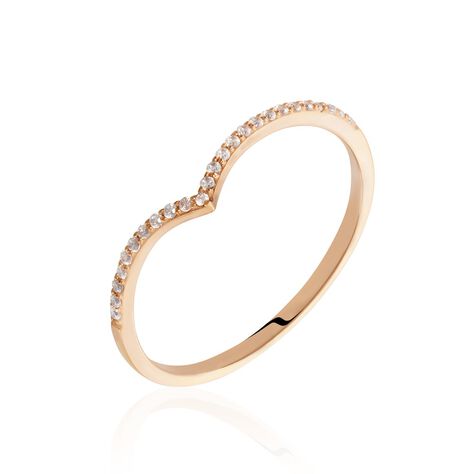 Bague Dounia Or Rose Oxyde De Zirconium - Bagues avec pierre Femme | Histoire d’Or