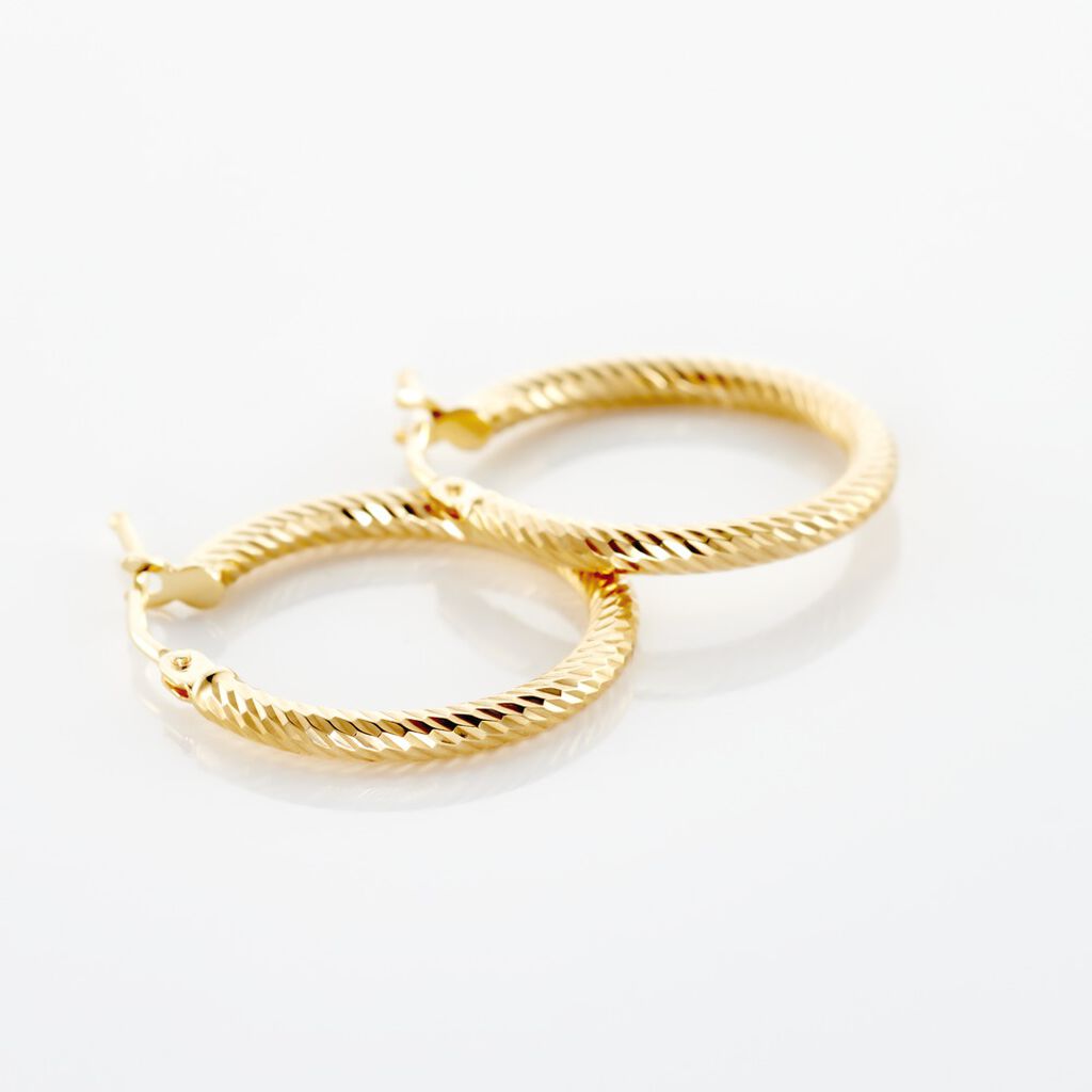 Créoles Merraine Or Jaune - Boucles d'oreilles créoles Femme | Histoire d’Or