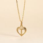 Pendentif Eudocie Coeur Lettre Or Jaune - Pendentifs Famille | Histoire d&rsquo;Or