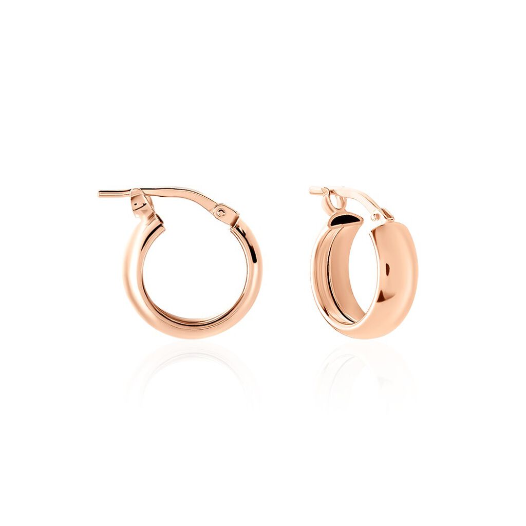 Créoles Lisa Argent Rose - Boucles d'oreilles créoles Femme | Histoire d’Or