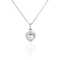 Collier Calvi Argent Blanc Oxyde De Zirconium