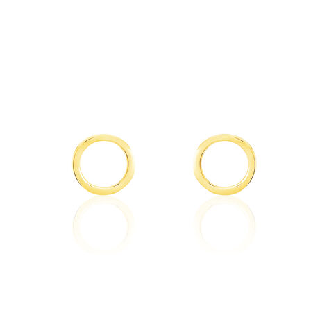 Boucles D'oreilles Puces Berangere Cercle Or Jaune - Clous d'oreilles Femme | Histoire d’Or