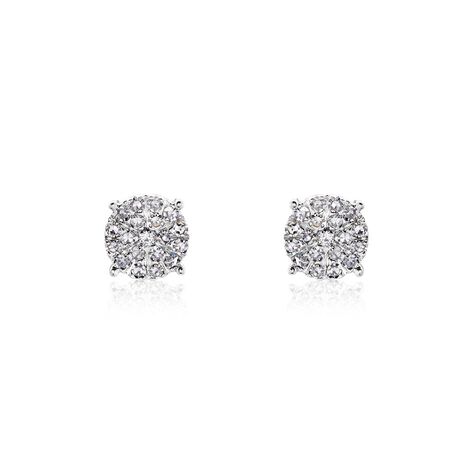 Boucles D'oreilles Puces Or Jaune Trecia Diamants - Clous d'oreilles Femme | Histoire d’Or