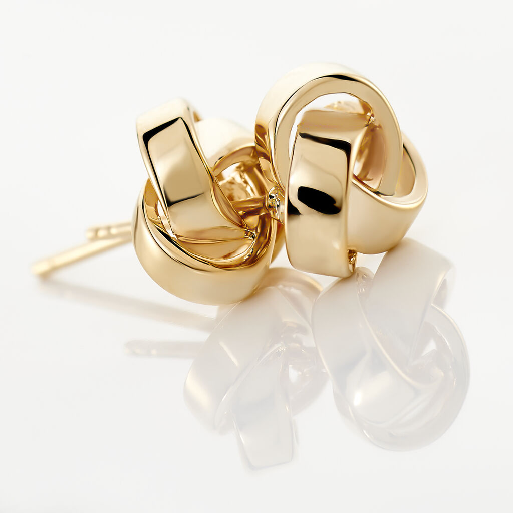 Boucles D'oreilles Puces Marcelina Plaqué Or Jaune - Boucles d'oreilles fantaisie Femme | Histoire d’Or