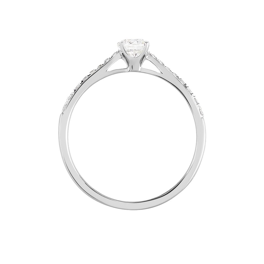 Bague Solitaire Hemera Or Blanc Diamant - Bagues solitaires Femme | Histoire d’Or