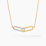 Collier Graphic Lines Or Jaune Oxyde De Zirconium - Colliers Femme | Histoire d&rsquo;Or