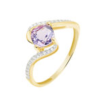 Bague Maria-serena Or Jaune Amethyste Et Oxyde De Zirconium - Bagues solitaires Femme | Histoire d&rsquo;Or