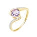 Bague Maria-serena Or Jaune Amethyste Et Oxyde De Zirconium - Bagues solitaires Femme | Histoire d’Or