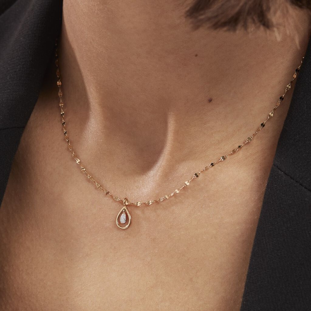 Collier Or Jaune Abhay Diamants - Colliers Femme | Histoire d’Or
