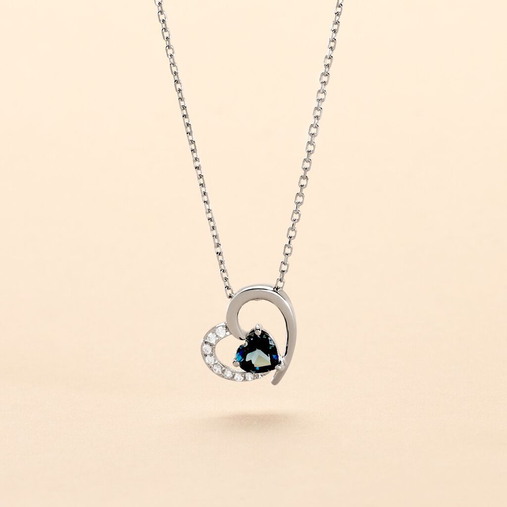 Collier Or Blanc Eliana Topaze Oxydes - Colliers Femme | Histoire d’Or