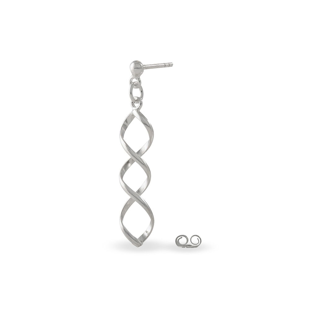 Boucles D'oreilles Pendantes Jolanda Argent Blanc - Boucles d'oreilles fantaisie Femme | Histoire d&rsquo;Or