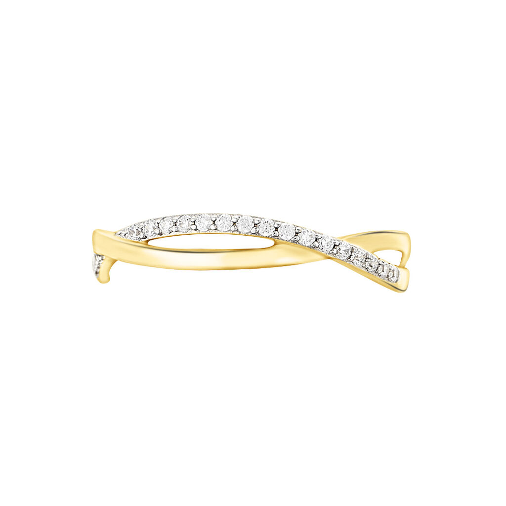 Bague Eister Or Jaune Oxyde De Zirconium - Bagues avec pierre Femme | Histoire d’Or