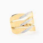 Bague Catharine 3 Rangs Or Jaune Diamant - Bagues avec pierre Femme | Histoire d&rsquo;Or