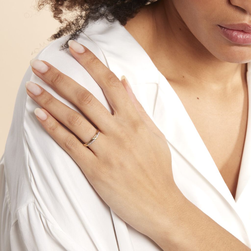Bague Daynis Or Jaune Diamant - Bagues avec pierre Femme | Histoire d’Or