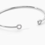 Bracelet Jonc Danae Argent Blanc Oxyde De Zirconium - Bracelets joncs Femme | Histoire d&rsquo;Or